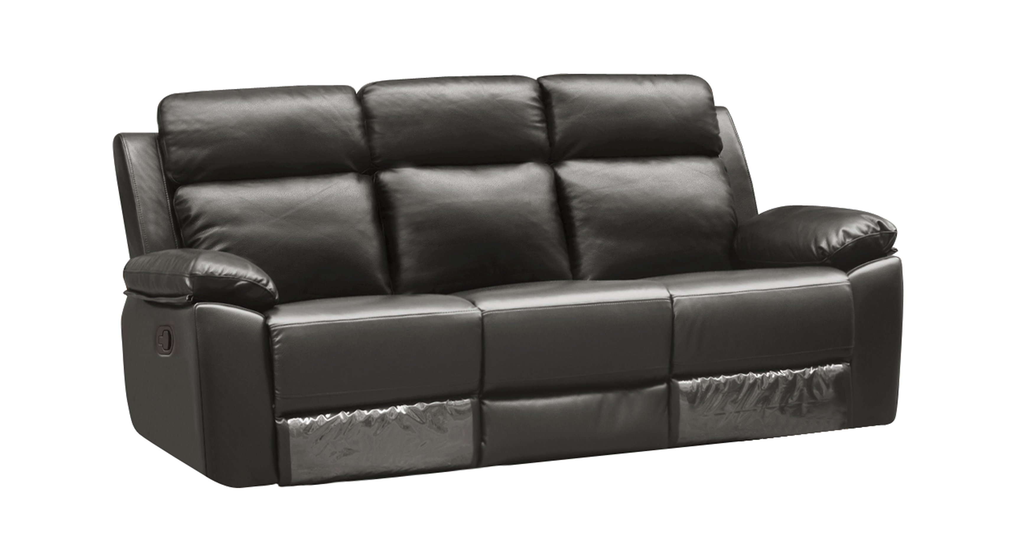 leo minor double leather reclining sofa