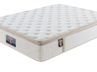 5 Trinity Husky furniture and mattress five star comfort Pockect coil Organic Cotton with Ble Gel meomory foam euro Pillow top mattress