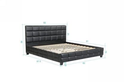 Amelia King Bed - 8002 -Husky-Furniture- Single - Double -Queen- King-Black