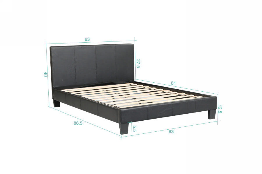 Husky Value Upholstered Platform Bed, Dimensions Of A Queen Size Bed Frame