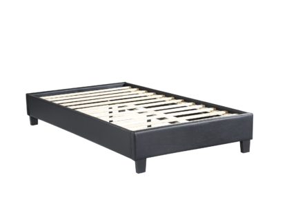 Paragon - Upholstered Platform Bed, Black – Single (TWIN)