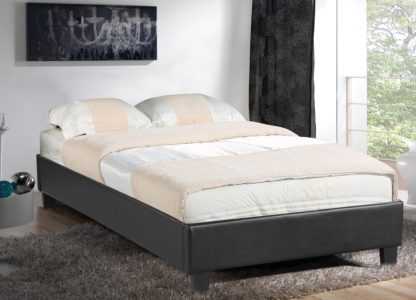 Paragon - Upholstered Platform Bed, Black – Single (TWIN)