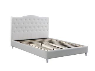 HB828-Lily Platform Bed - Double -Queen-Husky-Furniture- White-1