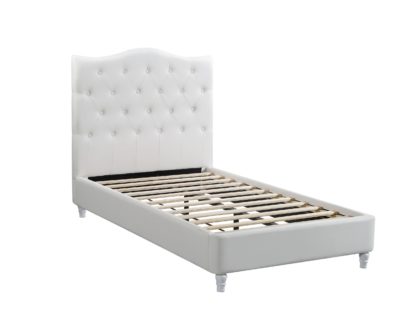 HB828-Lily Platform Bed - Twin - Husky-Furniture- White-1