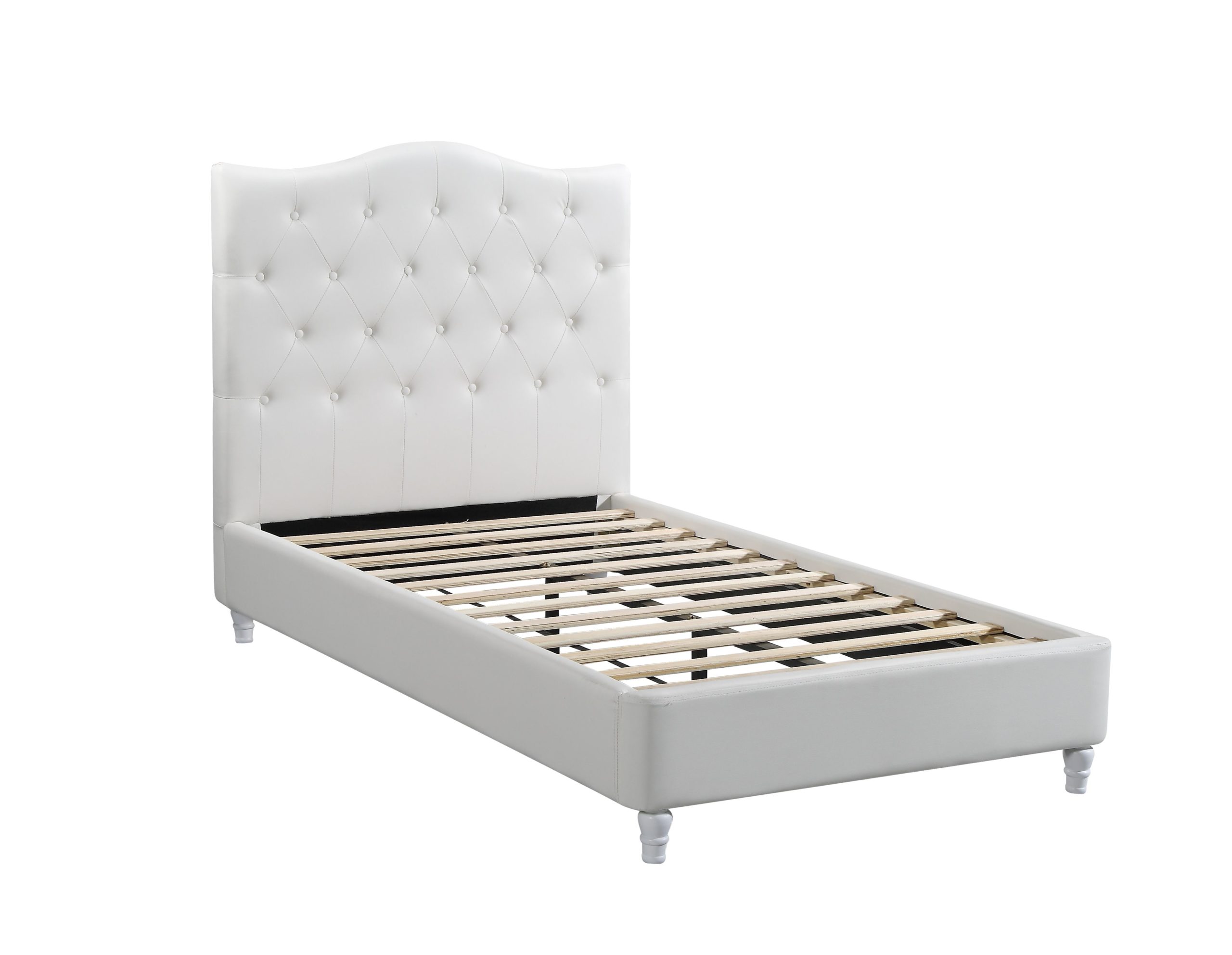 Husky Lily Platform Bed Single, Bed Frame Twin White