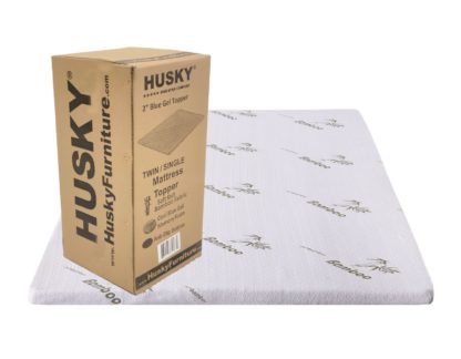 Husky 2 inch gel memory foam Mattress topper with zipper cover-2