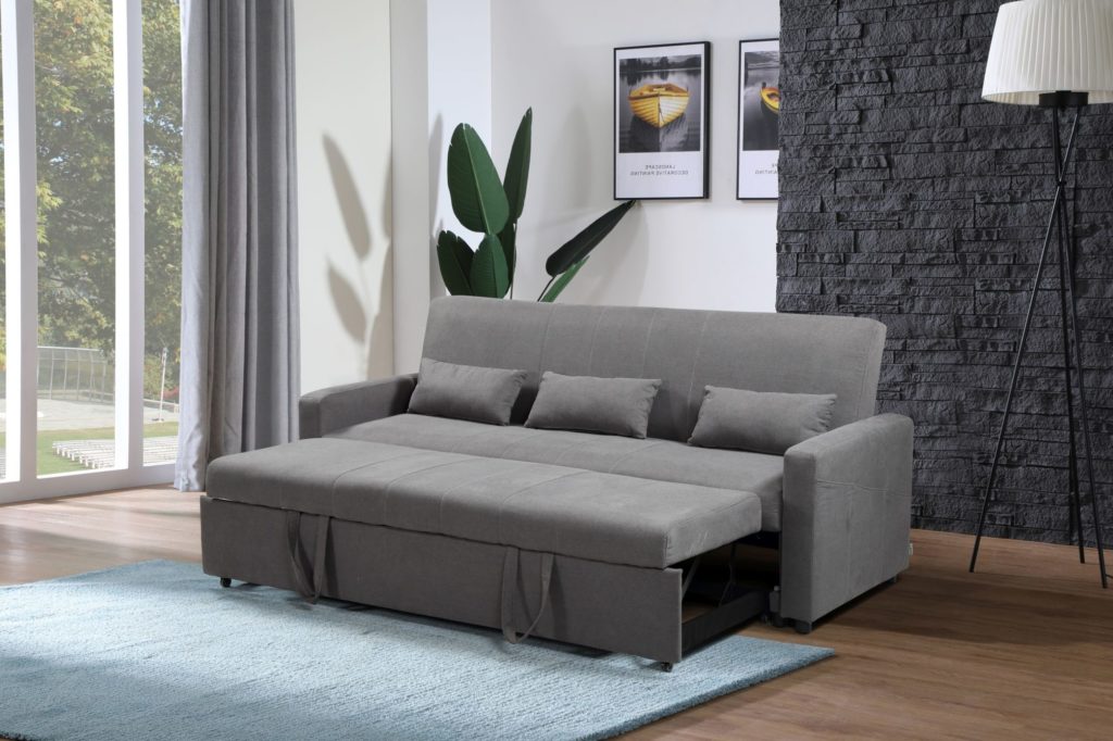 abbyson haskell grey convertible sofa bed