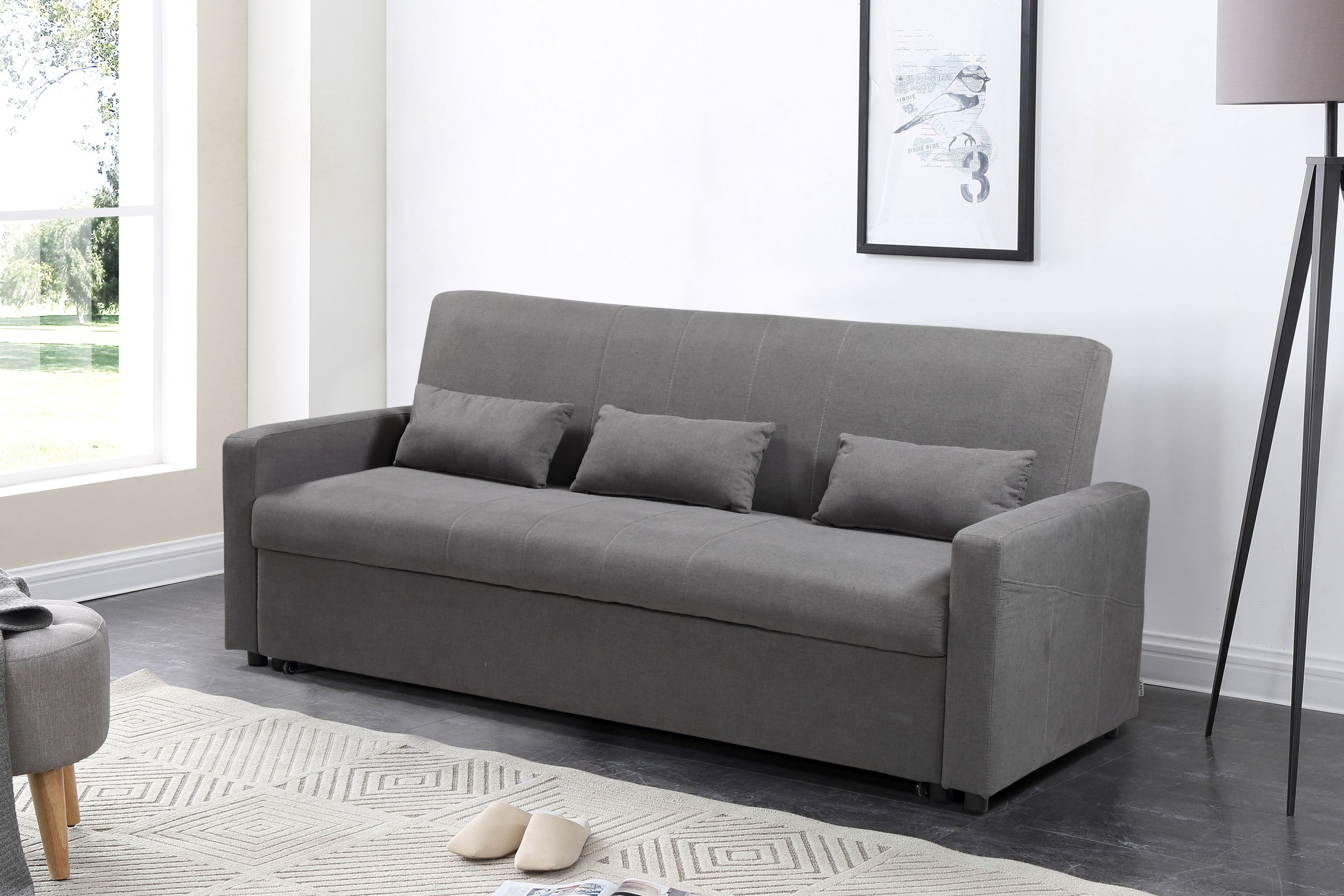 Husky Transformer Convertible Sofa Bed Grey