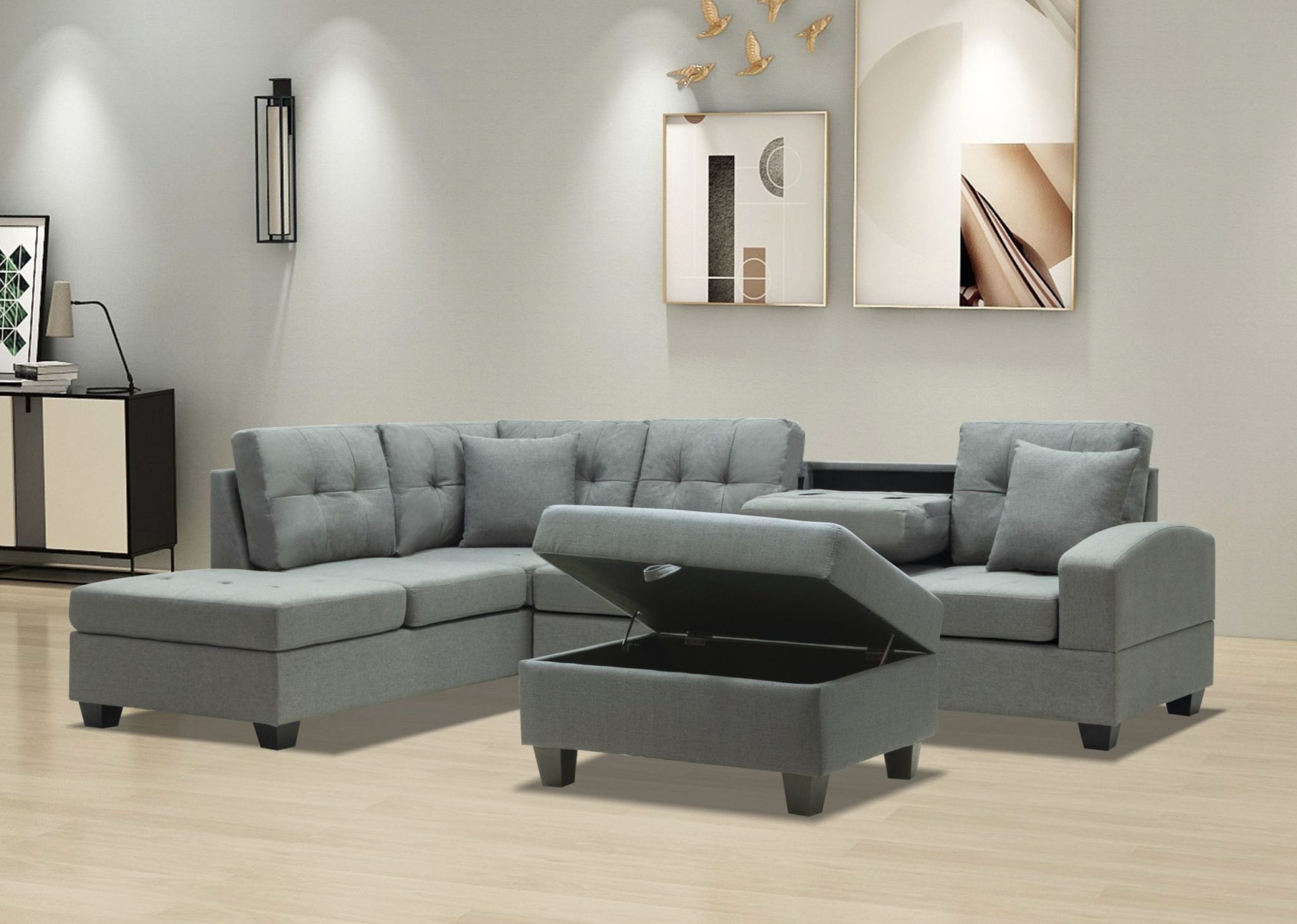 HS2300 Husky Furniture Emma Reverseable Sectional Sofa With Storage Ottman Gray LHF Scaled 2048x1459 