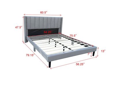 Husky Furniture Jordan Platform Bed Double Grey 1008 Dimensions