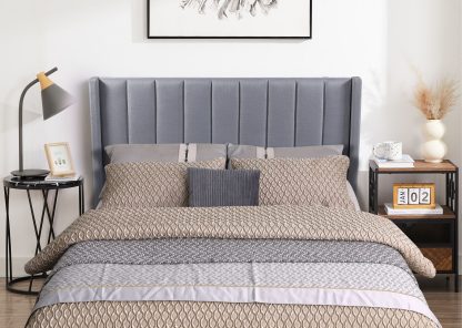 Husky Furniture Jordan Platform Bed Queen Grey 1008