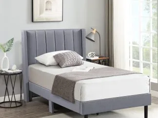 Husky Furniture Jordan Platform Bed Single Grey 1008