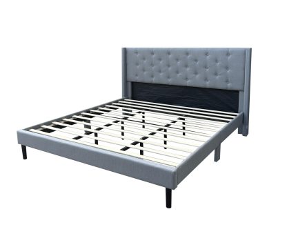 Husky Furniture Lara Platform Bed King Grey 1007