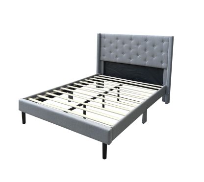 Husky Furniture Lara Platform Bed Queen Grey 1007