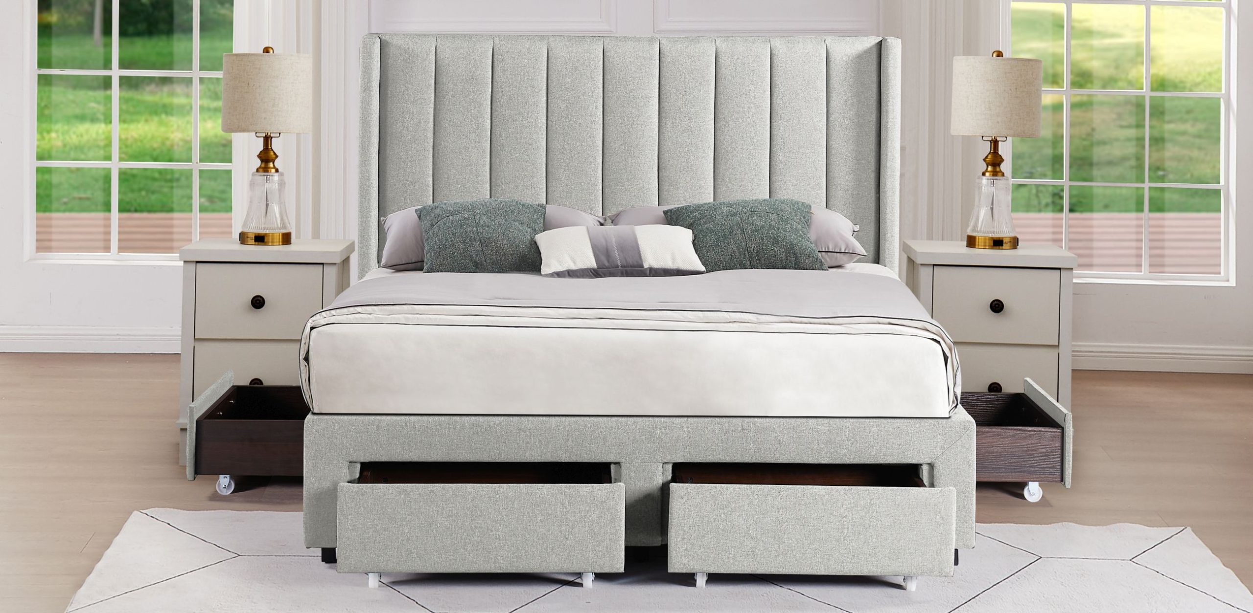 Husky Furniture Ashley 4 Drawer Storage Platform Bed