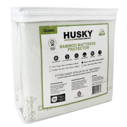 Husky Premium Bamboo Waterproof Mattress Protector