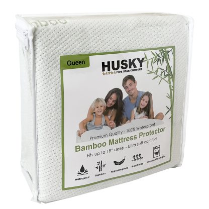 Husky Premium Bamboo Waterproof Mattress Protector