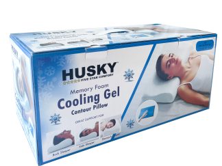 Husky Premium Cooling Memory Foam Contour Pillow, Ergonomic Orthopedic for Cervical Neck and shoulder support - Front